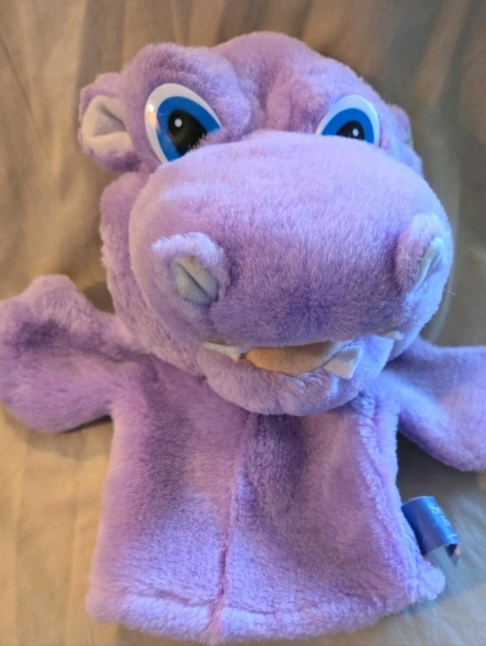Scott Foresman Alphapotamus Hand Puppet Purple Plush Reading Educational Toy